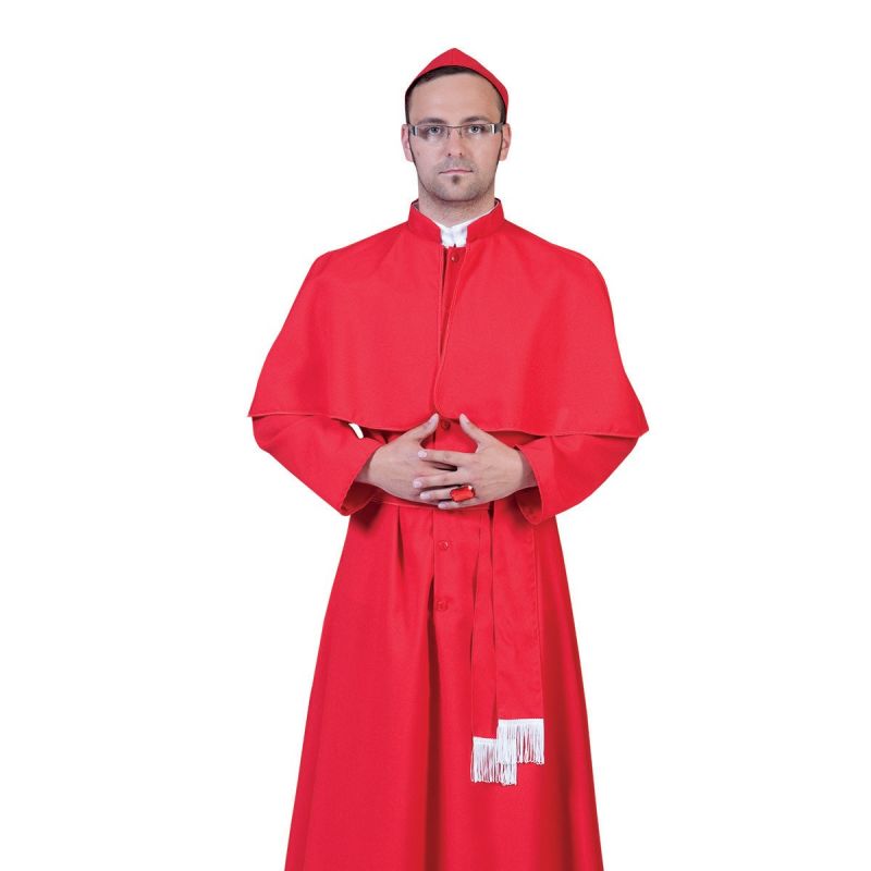 kaplan-rot<br>
Wenn der Vatikan zur Audienz lädt, sind Sie in diesem roten Kaplan Kostüm in jedem Fall standesgemäß gekleidet. Doch auch für Halloween und Karneval brennt sich der tolle Dreiteiler in das Gedächtnis aller Gläubigen! Das Kostüm besteht aus Gewand, Cape und Kappe und verwandelt Sie im Nu in einen waschechten Kaplan!
<br>
Home/Kostüme/Berufe/Herren<br>
[http://www.pierros.de/produkt/kaplan-rot jetzt auf Pierros.de kaufen]  - PIERRO'S in Frechen - Frechen- Bild 1