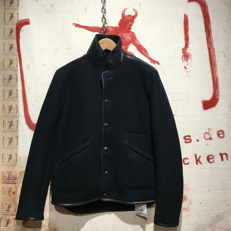YMC ( = you must create) London: black sheepskin jacket, M - L - XL, € 1200,- - Kentaurus Pferdelederjacken - Köln- Bild 1