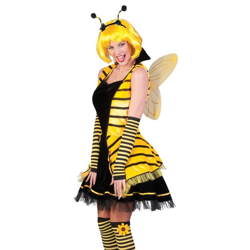bienendame-summi<br>
Mit diesem Bienenkleid werden sie zur echten Königin unter den Bienen und können damit fröhlich durch die jecken Faschingstage im Karneval summen. Unser schwarz-gelbes Bienenkostüm besteht aus einem Kleid mit typischem Bienenmuster
<br>
Home/Kostüme/Tierkostüme/Damen<br>
[http://www.pierros.de/produkt/bienendame-summi, jetzt auf Pierros.de kaufen]  - Pierro's Tierkostüme - Mayen- Bild 1