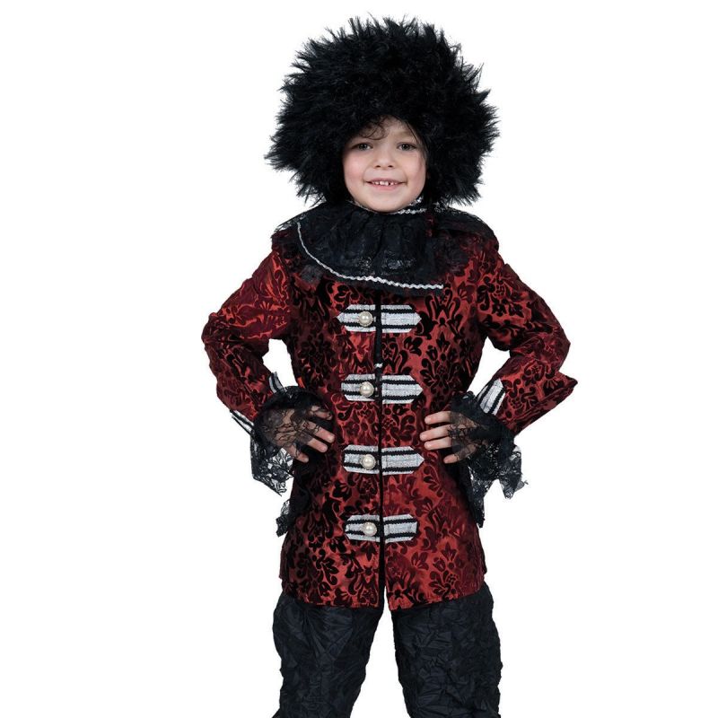maurice-kind<br>
Bei diesem Kostüm handelt es sich um ein exklusives Rokoko Kostüm, welches jedoch auch als Piraten Kostüm genutzt werden kann. Das Faschingskostüm in schwarz und bordeaux rot besteht aus einer Jacke und einer schwarzen Hose. 
<br>
Home/Kostüme/Rokoko & Barock<br>
[http://www.pierros.de/produkt/maurice-kind, jetzt auf Pierros.de kaufen]  - Pierros Kinderkostüme - Mayen- Bild 1
