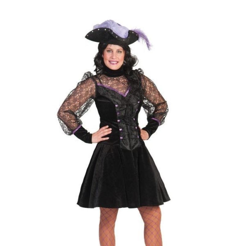 piratin-ravenna<br>
In diesem wunderschönen schwarzen Kleid wie in Samt und Spitze werden Sie nicht nur die Weltmeere erobern! Das Kostüm ist aus 100 % Polyester gefertigt
<br>
Home/Kostüme/Piraten/Damen<br>
[http://www.pierros.de/produkt/piratin-ravenna, jetzt auf Pierros.de kaufen]  - PIERRO'S in Mayen - Mayen- Bild 1
