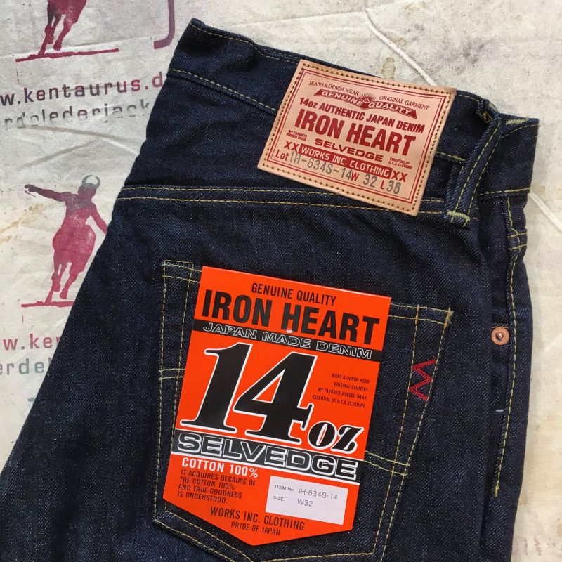 Iron Heart: die klassische 634S Selvedge Jeans aus Japan in einer leichteren 14 Unzen Version, Grössen 30 bis 42, EUR 250,- - Kentaurus Pferdelederjacken - Köln- Bild 1