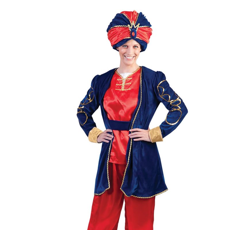 sultanin-jamila<br>
acke, Oberteil, Hose, Gürtel und Hut, 100% Polyester in blau rot
<br>
Home/Kostüme/Märchen & Traumwelten/Damen<br>
[http://www.pierros.de/produkt/sultanin-jamila, jetzt auf Pierros.de kaufen]  - PIERRO'S in Mayen - Mayen- Bild 1