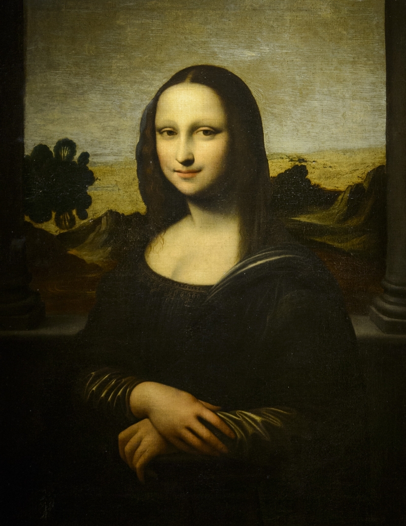 Mona Lisa, ‘Earlier Version’, in Geneva, Switzerland. 蒙娜麗莎， “早期版本 ...