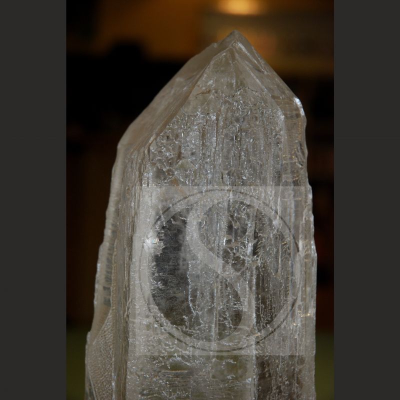 (unverkäuflich )Rarität. 10cm Durchmesser, Höhe ca 40cm. Angeätzter Kristall mit vollkommener Transparenz - Steinkreis Mineralien & Gesundheit - Stuttgart- Bild 1