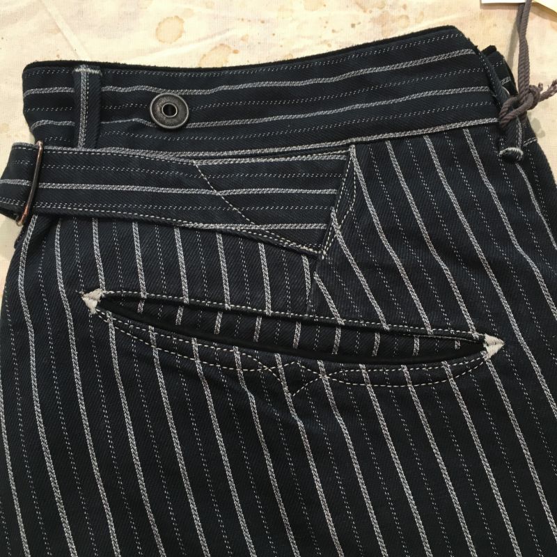 Stevenson Overall, Japan SS 2016: Gambler Pant,  cotton black stripe, Grössen: 30 - 32 - 34 - 36 - 38 - Kentaurus Pferdelederjacken - Köln- Bild 1