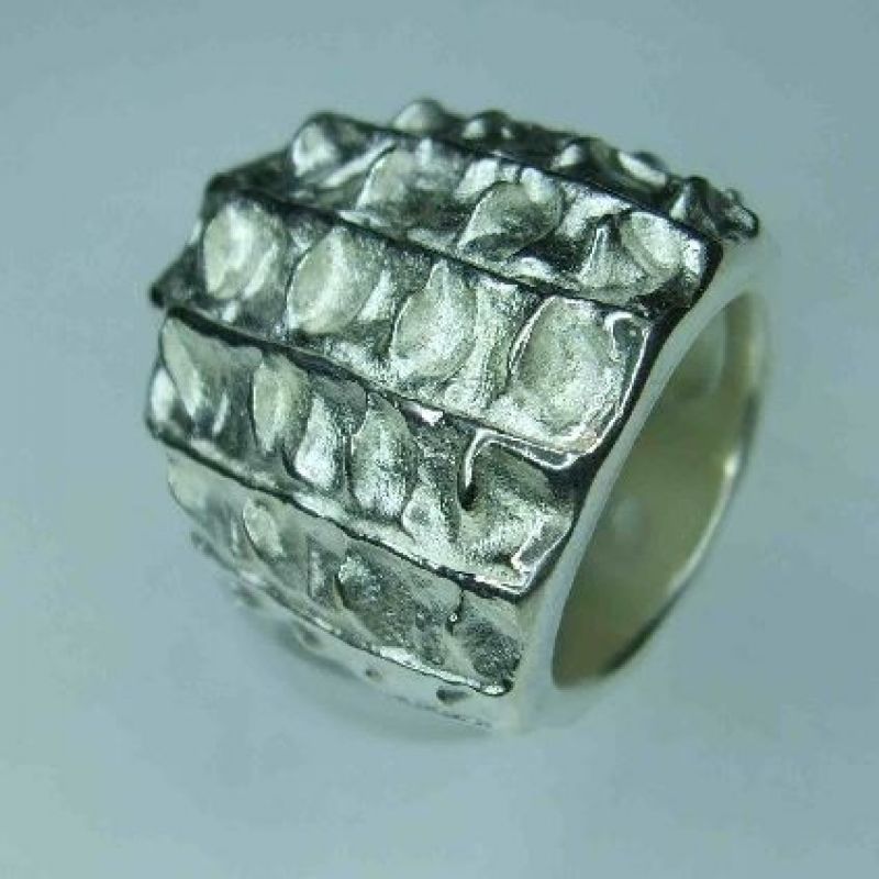 Drachenfels Schmuck - D CRO 11 AG
Croco mittlerer Ring Silber 
Breite on max. 25 mm - Juwelier Charming - Schwetzingen- Bild 1