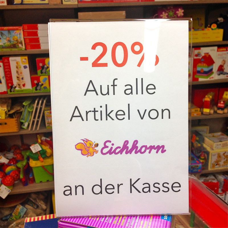 20% auf alle Artikel von Eichhorn Kinderspielzeug - Holzspielzeug - Andreas - Spielekiste - Kirchheim unter Teck- Bild 1