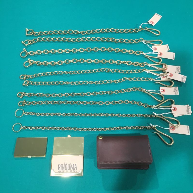 Rinouma / japan:  brass wallet chains  with handmade hook etc - Kentaurus Pferdelederjacken - Köln- Bild 1