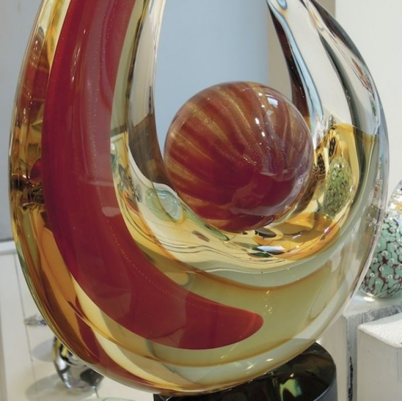Romano Donà Skulptur, mundgeblasenes Muranoglas, Höhe 70 cm Breite 30 cm - Marcolis Supreme Italian Products - Stuttgart- Bild 4