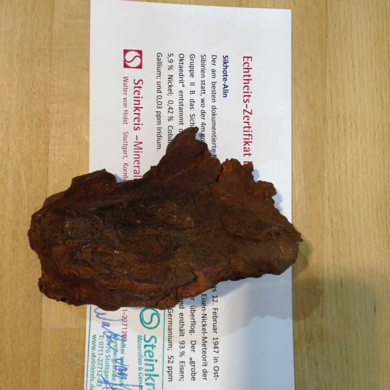 Sikhote-Alin Meteorit,Sternschnuppe,978 gr schwer - Steinkreis Mineralien & Gesundheit - Stuttgart- Bild 1
