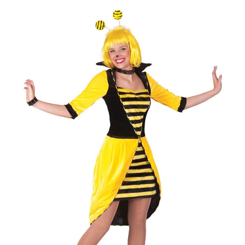 biene-silvetta<br>
Mit diesem Bienenkleid werden sie zur echten Königin unter den Bienen und kann damit fröhlich durch die jecken Faschingstage im Karneval summen. Unser schwarz-gelbes Bienenkostüm besteht aus einem einteiligen Kleid. 
<br>
Home/Kostüme/Tierkostüme/Damen<br>
[http://www.pierros.de/produkt/biene-silvetta, jetzt auf Pierros.de kaufen]  - Pierro's Tierkostüme - Mayen- Bild 1