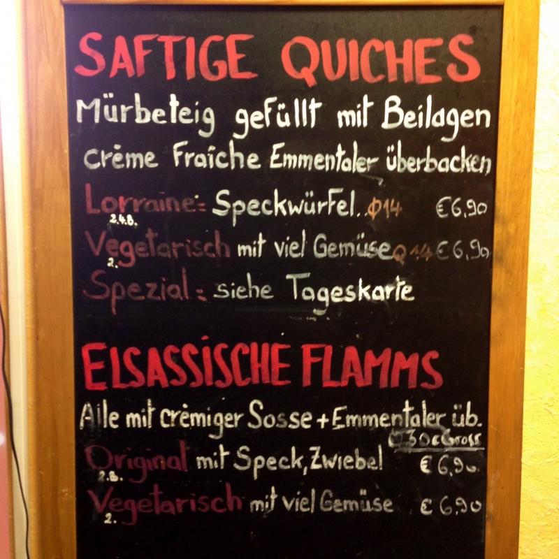 Saftige Quiches; Elsässische Flamms - Le Tonneau-französische Weine & Spezialitäten - Stuttgart- Bild 1