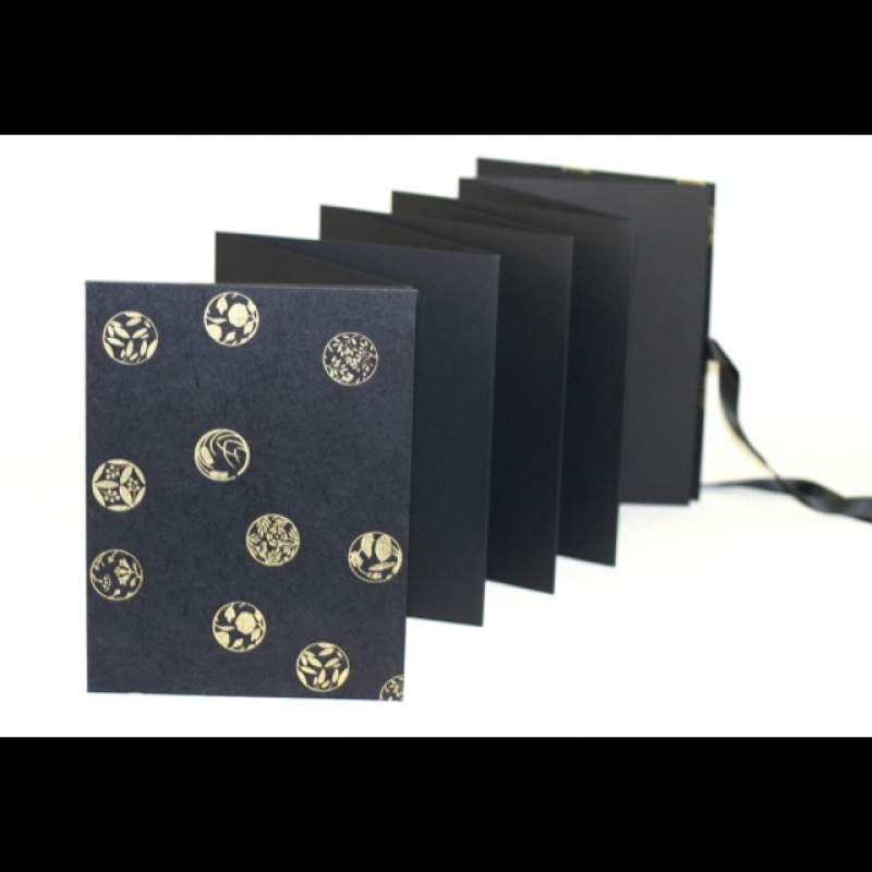 Leporello 15X20 aus handgeschöpftem Nepalpapier  , Japanisches traditionelles Muster  - matoshimo - Stuttgart- Bild 3
