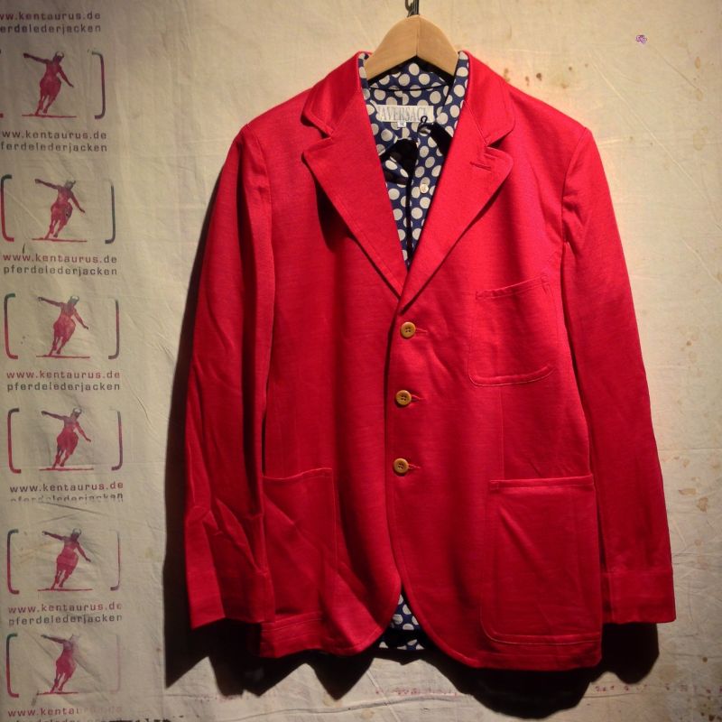 Haversack SS14: Sommernächte in Rom: La Grande Bellezza. Jacket aus 100% Leinen. Das süsse Leben trägt Rot. € 440,- - Kentaurus Pferdelederjacken - Köln- Bild 1