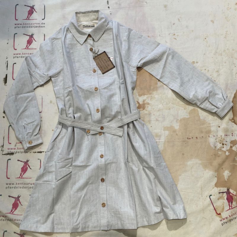 Suitcase Ss2016: die ersten teile der Kollektion von Agnes kämen sind eingetroffen:  Tea Dress cotton Strippe natural, Grössen: 38 und 40, EUR 364,- - Kentaurus Pferdelederjacken - Köln- Bild 1