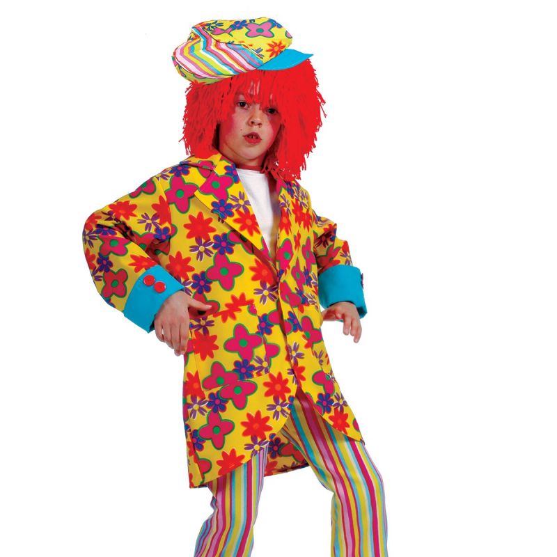 clown-toeffi-kind<br>
Das Kostüm besteht aus Jacke, Hose und Gürtel in den Farben pink, lila, türkis, rot, rosa und gelb
<br>
Home/Kostüme/Clowns/Kinder<br>
[http://www.pierros.de/produkt/clown-toeffi-kind, jetzt auf Pierros.de kaufen]  - Pierros Kinderkostüme - Mayen- Bild 1