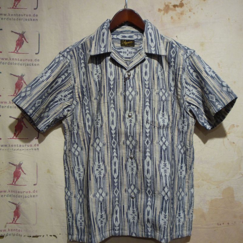Stevenson Overall Ss2015: chief shirt 100% cotton ( thickest cotton!) ecru/blue , € 255,- - Kentaurus Pferdelederjacken - Köln- Bild 1