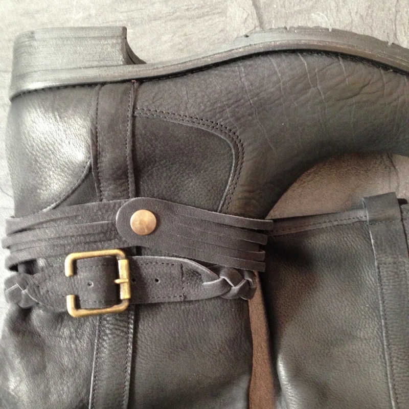 Stiefel schwarz Leder  - Made in Italy - PASSIONE MODA - FASHION, LIFESTYLE & MORE - Fellbach- Bild 2