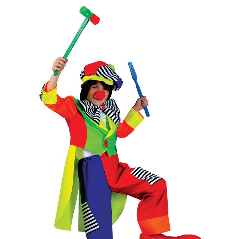 clown-pierino-kind<br>
Das kunterbunte Clownskostüm besteht aus Frack, Hose, Fliege und Kappe in den Farben gelb, blau, rot, grün, schwarz, weiß und orange
<br>
Home/Kostüme/Clowns/Kinder<br>
[http://www.pierros.de/produkt/clown-pierino-kind, jetzt auf Pierros.de kaufen]  - Pierros Kinderkostüme - Mayen