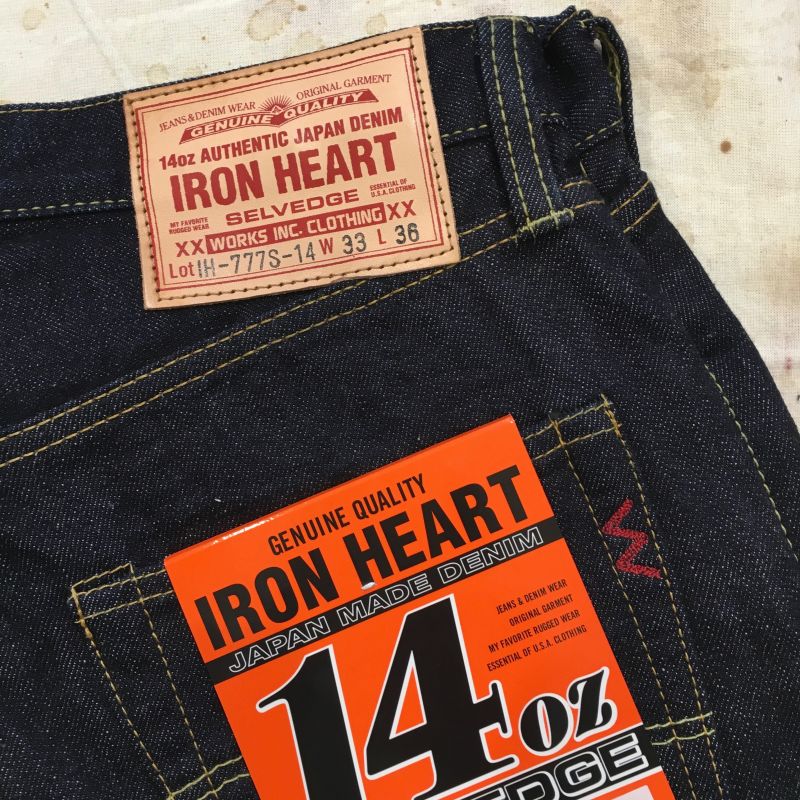 Iron Heart: zur Abwechslung mal eine etwas leichtere Jeans von den japanischen Eisenherzen: IH-777S 14 Unzen slim tapered indigo selvedge. - Kentaurus Pferdelederjacken - Köln