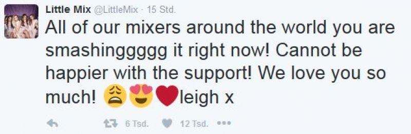 Twitter Screenshot / Tweet / Little Mix / https://twitter.com/LittleMix/status/788127340190662656