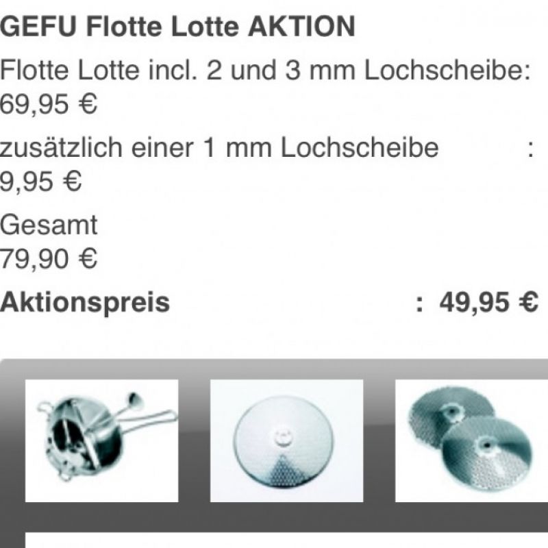 Flotte Lotte Aktion - KÜCHENFINESSE - Köln