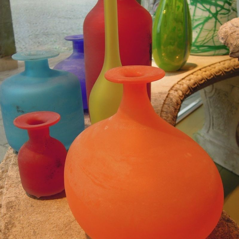 Cenedese Vasen a Scavo, mundgeblasenes Muranoglas. - Marcolis Supreme Italian Products - Stuttgart