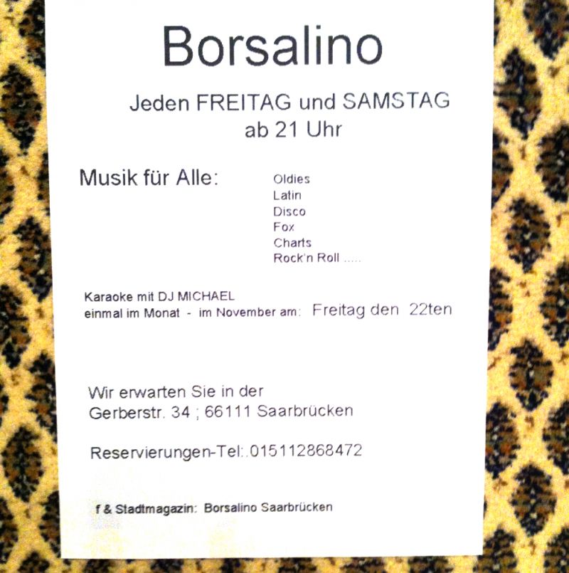 Eintrag #8824 - Borsalino Tanztreff - Saarbrücken