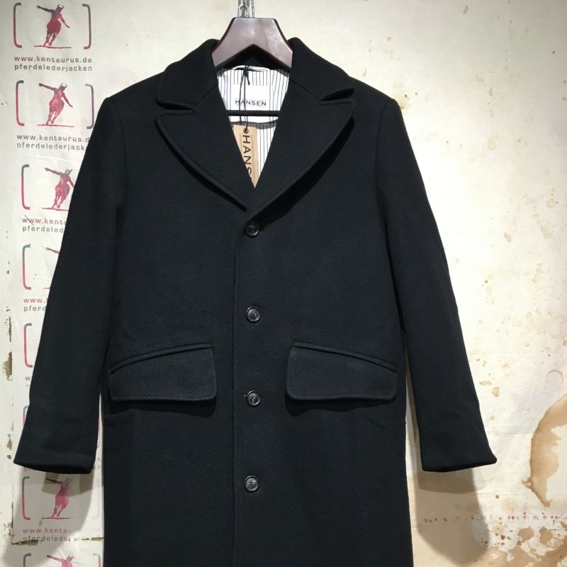 Hansen AW16: Vilfred, classic long coat, rugged wool/cotton blend, M - XL, EUR 595,- - Kentaurus Pferdelederjacken - Köln