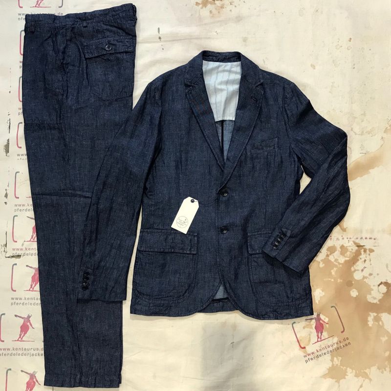East Harbour Surplus: 2 piece suit, 60% cotton 40% linen, sizes 48 - 56 EUR 348,- ( jacket) plus 198,- ( fatigue pant) - Kentaurus Pferdelederjacken - Köln