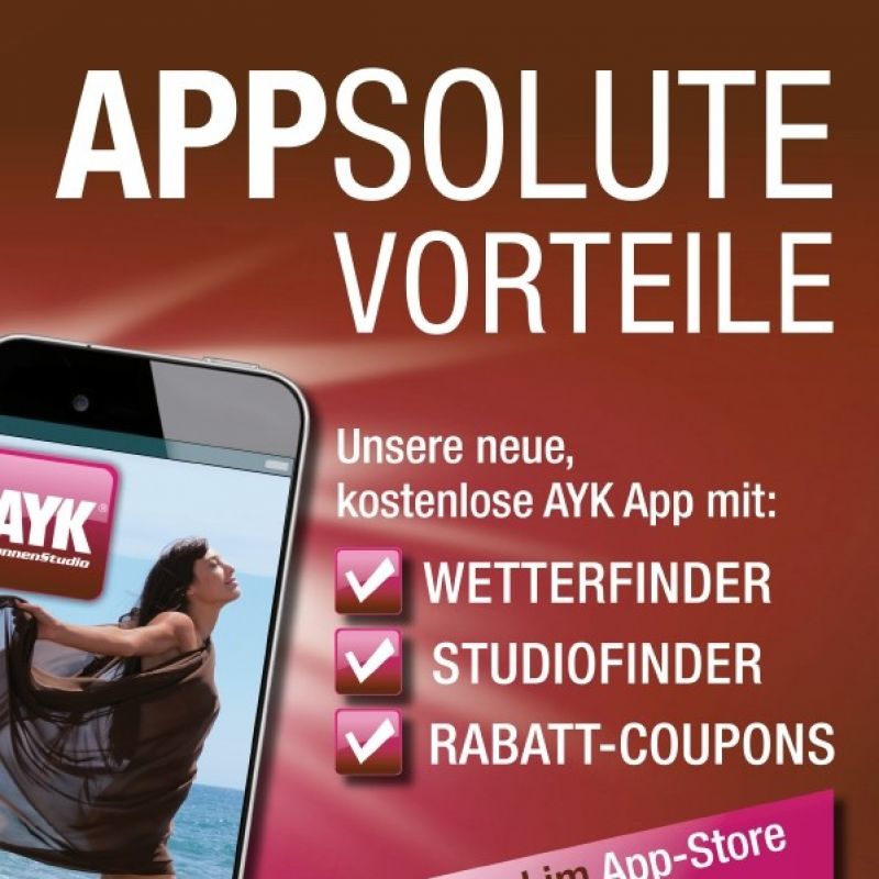 Sonnenstudio, AYK App mit Sparcoupons - AYK Sonnenstudio - Köln