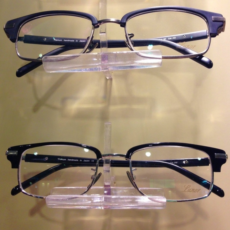 Kombi-Brille ( Kennedy Brille ) von Lunor in Titan und Zellacetat - Optiker Kalb - Stuttgart