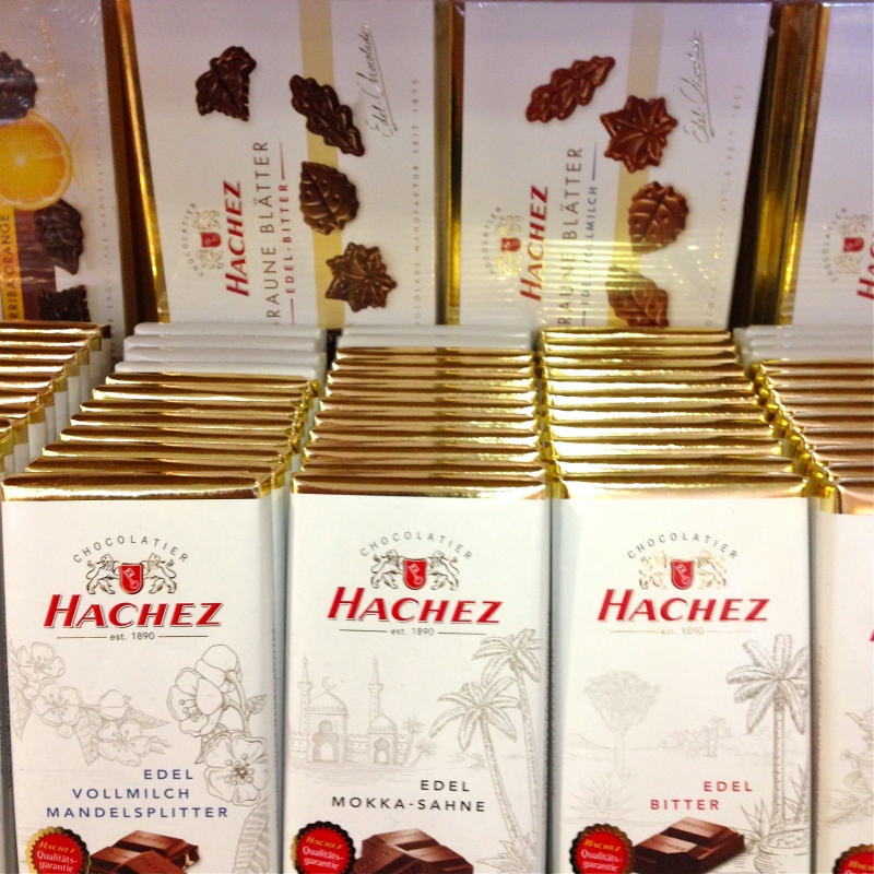 Schokolade von HACHEZ est.1890 CHOCOLATIER - K&M Confiserie<br>Kaffee ● Tee ● Wein - Fellbach
