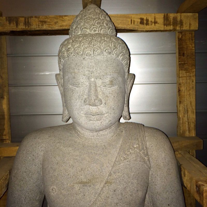 Buddha aus schwarzem lavastein - Living asia Wohnimpressionen aus Fernost - Ulm