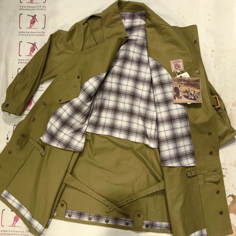 Adjustable Costume: peerless re-invention of a 1940`s british army motorcycle coat, made in Japan,  sizes 40 - 42 - 44, EUR 1460,- - Kentaurus Pferdelederjacken - Köln