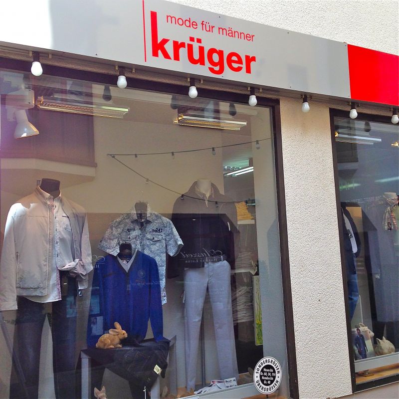 Hosen M. in Stuttgart Weilimdorf ist umgezogen nach Kirchheim Teck und heißt jetzt: Krüger mode für männer. - Herren-Mode Heim - Bruchsal