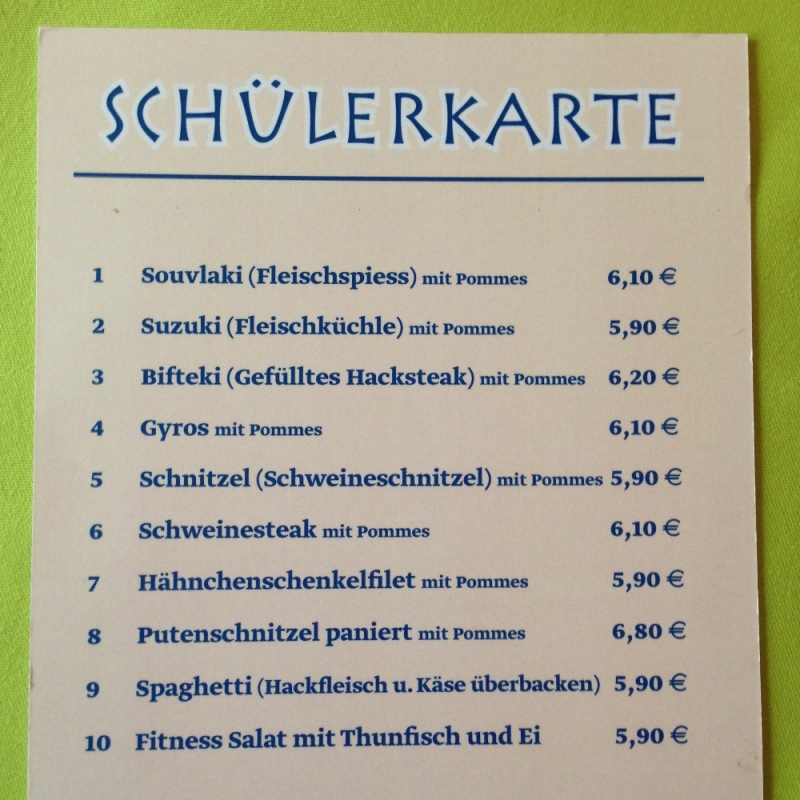Schülerkarte - SALONIKI - Karlsruhe